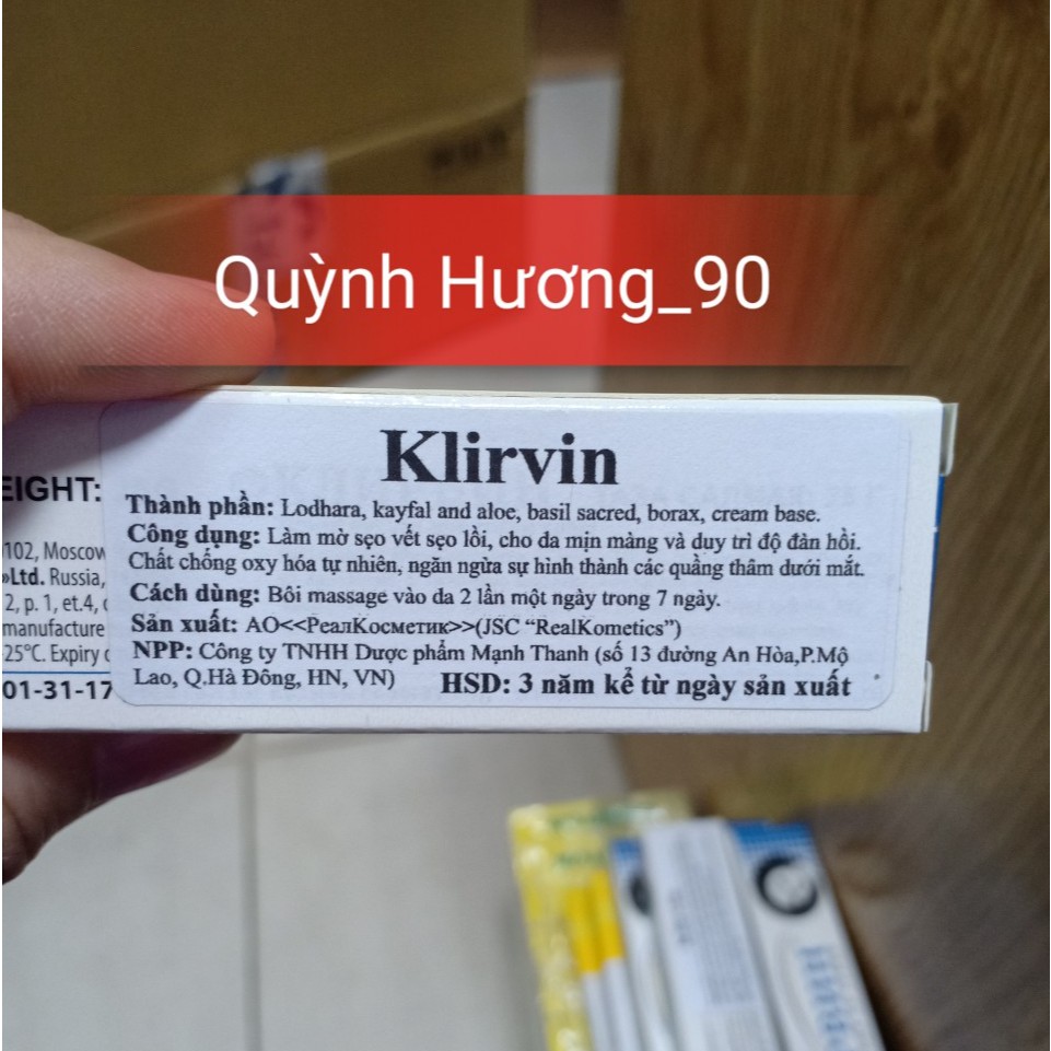 Kem mờ sẹo NGA KLIRVIN