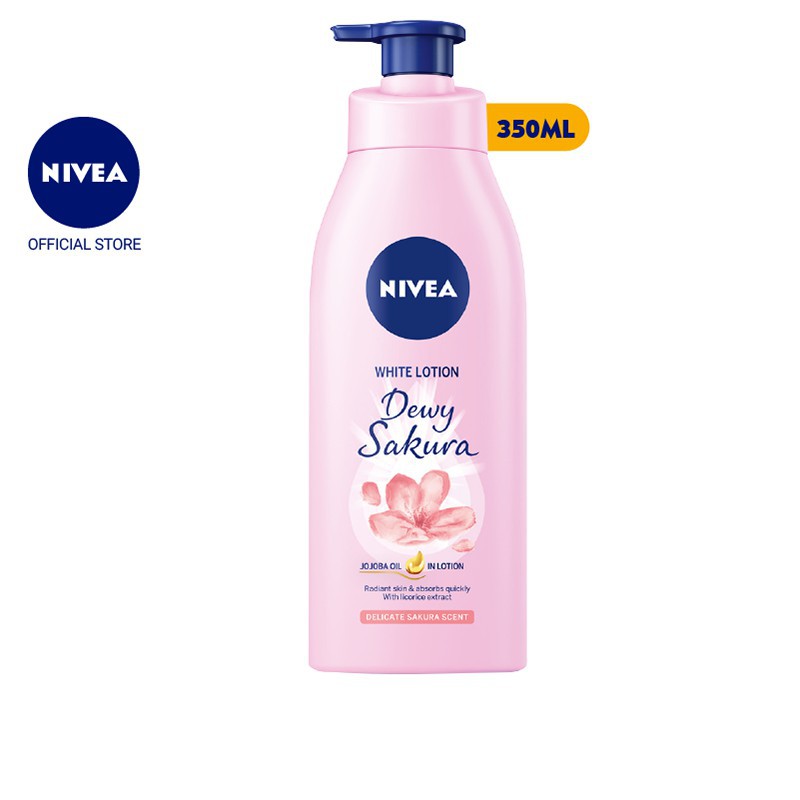 Sữa dưỡng thể dưỡng trắng da Nivea Dewy Sakura 350ml