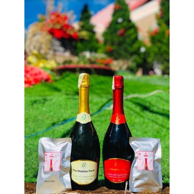 R.ư.ợ.u V.a.n.g N.ổ - Sparkling wine - The Moshav Farm - 1 cặp 2 chai 750ml