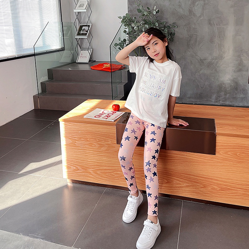 QUẦN LEGGING HỌA TIẾT BÉ GÁI