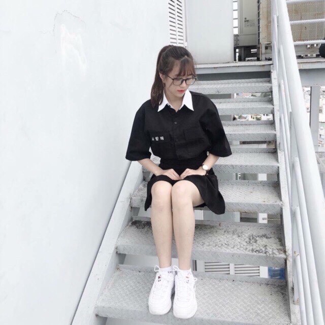 [Mã WASKT304 giảm 15% tối đa 30K đơn 99K] Áo sơ mi tay lỡ unisex form rộng Chữ Hàn Quốc phong cách ulzzang Wind | BigBuy360 - bigbuy360.vn