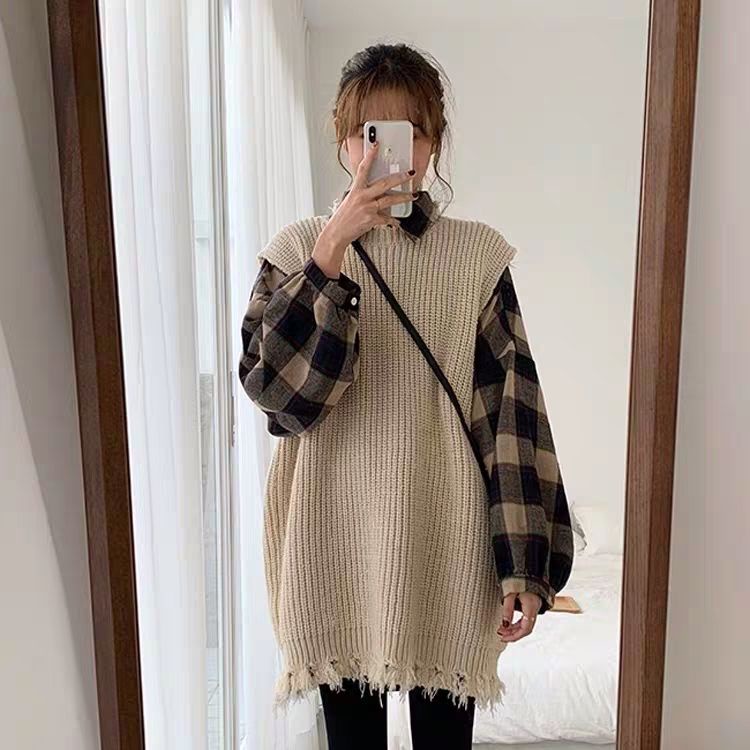 [LININ] Áo Sweater Dệt Kim Không Tay Phong Cách Hàn Quốc Thời Trang Mùa Thu Mới Dành Cho Nữ