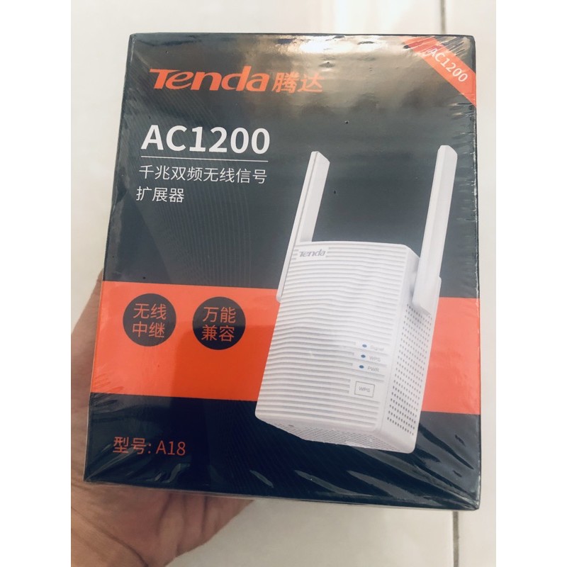 Repeater Kích sóng Tenda A18 AC1200 ( mạnh hơn Tenda A9 và Tenda A12 ,mạnh hơn Tenda A301 ) ,2 băng tần 2.4Gz và 5.0Gz