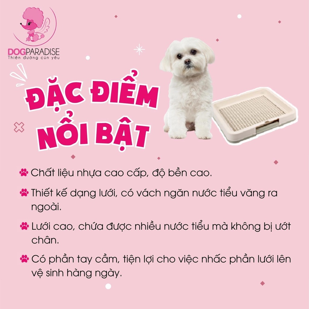 Khay vệ sinh cho chó Pian Pian kiểu Nhật size lớn 62.6 x 48 x 7.4 cm - Dog Paradise