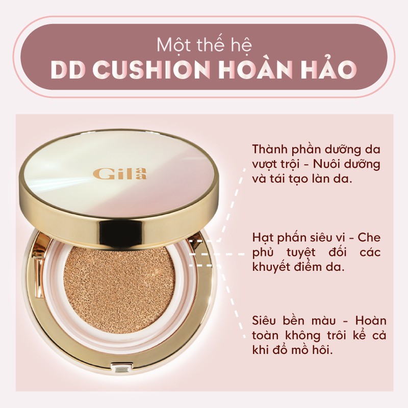 Phấn nước GILAA LONG WEAR DD CUSHION - SPF50+/PA+++ (1 lõi x 13g) | BigBuy360 - bigbuy360.vn