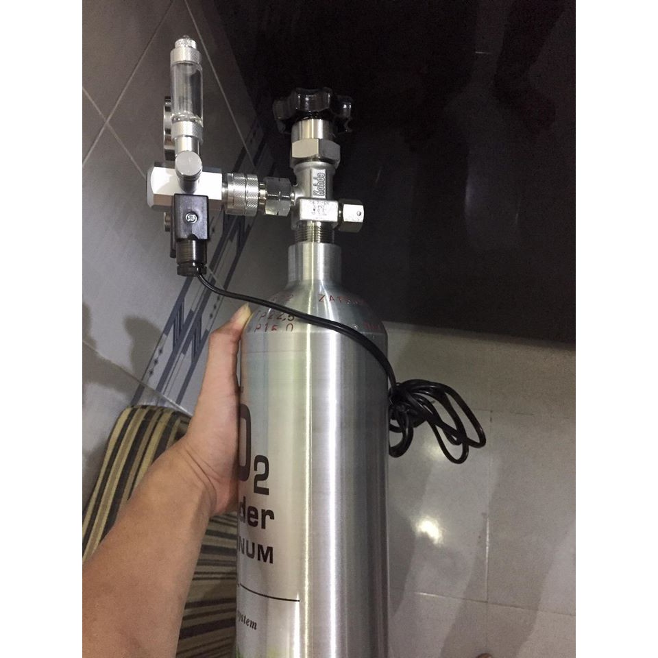 Bình nhôm 2l Japan + van điện mufan