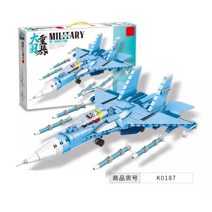 Lego lắp ráp mô hình máy bay chiến đấu Minitary Army K0187 với 657 chi tiết