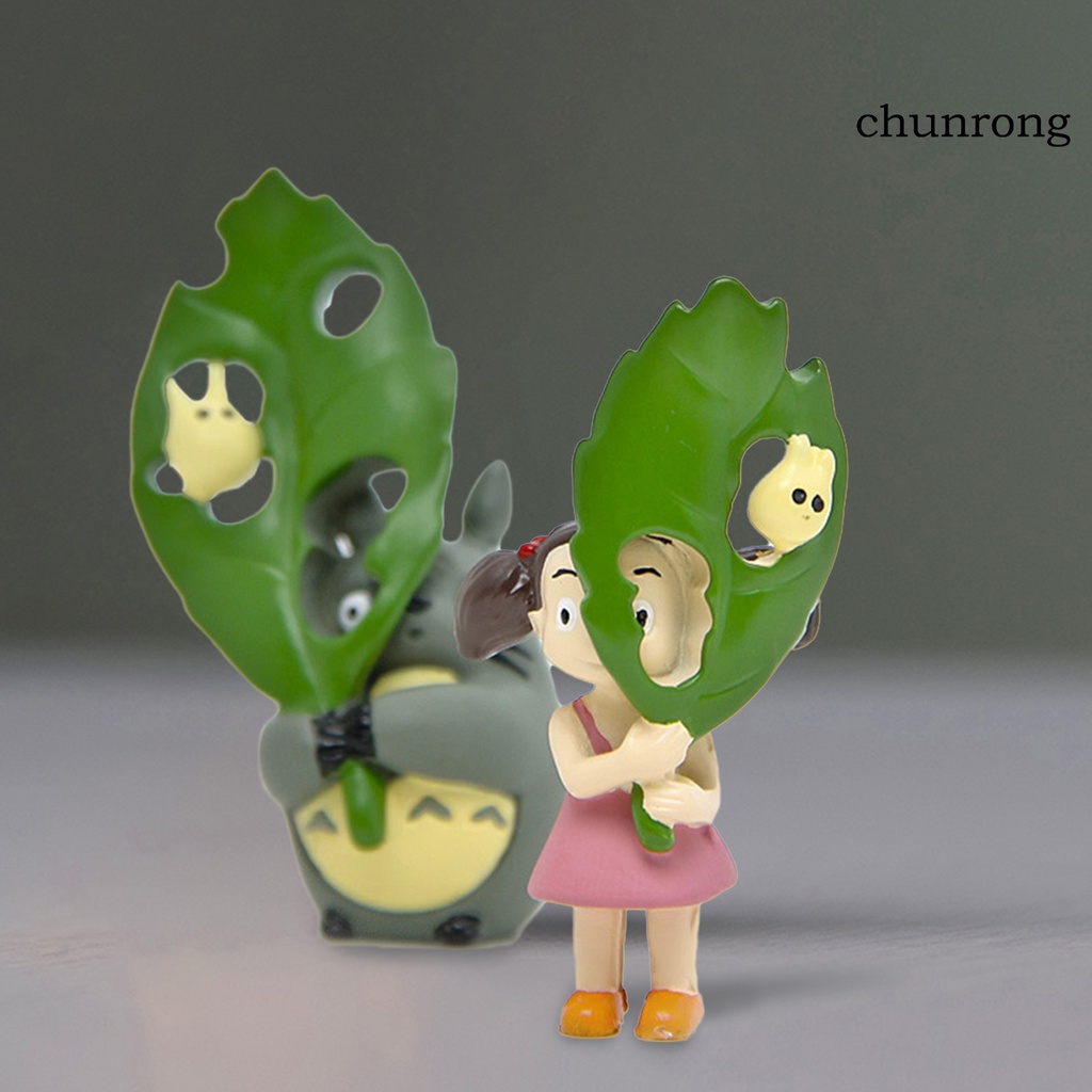Cr-set 2 Mô Hình Nhân Vật Anime Ghibli Totoros Mei Leaf Action Vui Nhộn Trang Trí Sưu Tập