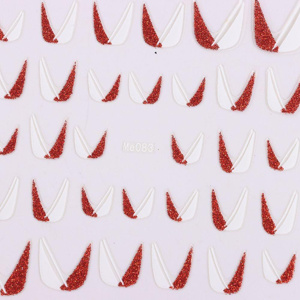 BEAUTY Sticker Dán Móng Nghệ Thuật 3D Nhiều Màu Sắc Lấp Lánh