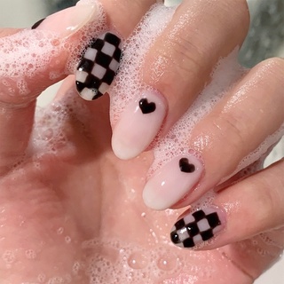 Nail box vẽ sọc caro
