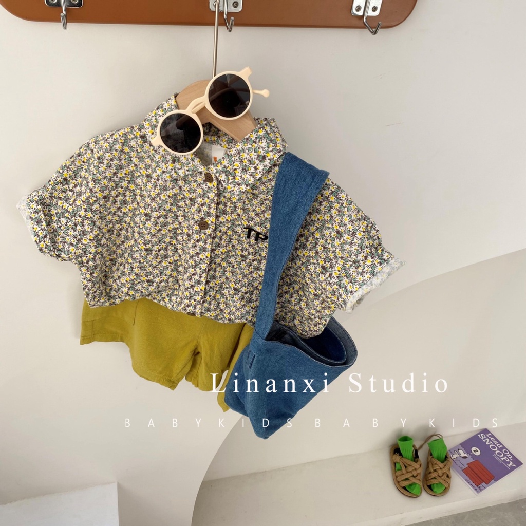 Bộ Áo Thun Cotton Tay Ngắn Và Quần Ngắn Họa Tiết Caro Phong Cách Hàn Quốc Thời Trang Mùa Hè Cho Bé Trai