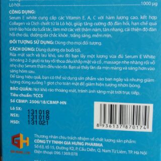 SERUM DƯỠNG TRẮNG DA E- WHITE
