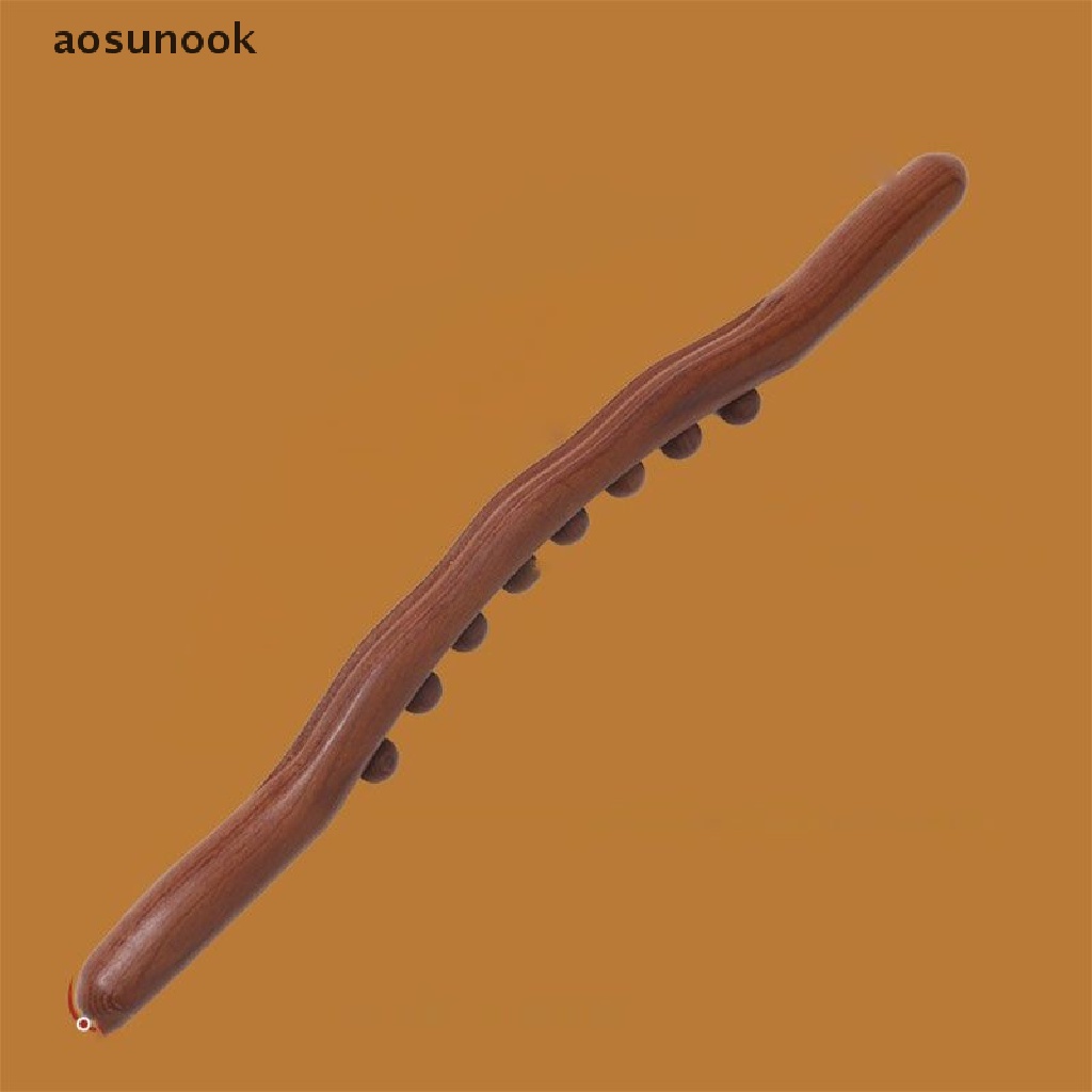 Aosunook 8 Hạt Gua Sha Gậy Mát Xa Cơ Thể Lưng Bằng Gỗ Carbon