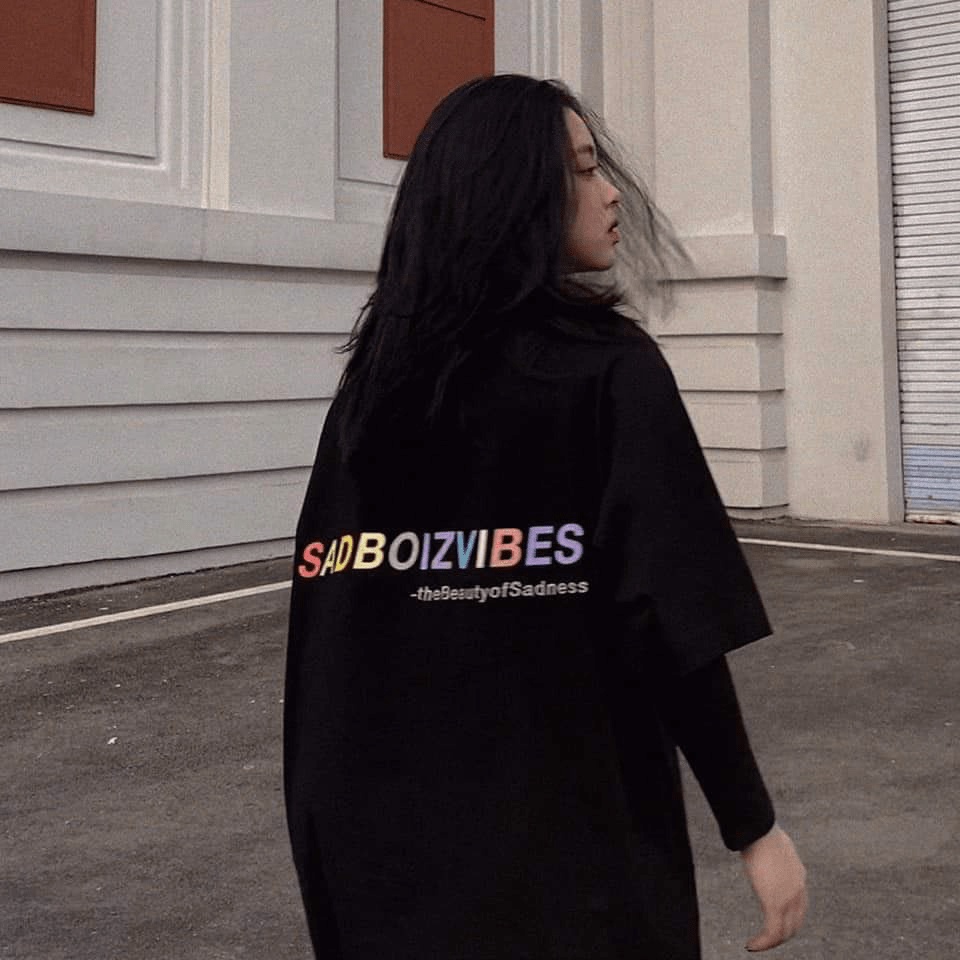 Áo thun Unisex nam nữ tay lỡ form rộng sadboizvibes 7 màu size 40-75kg vải cotton xịn dày co dãn 4 chiều GL17