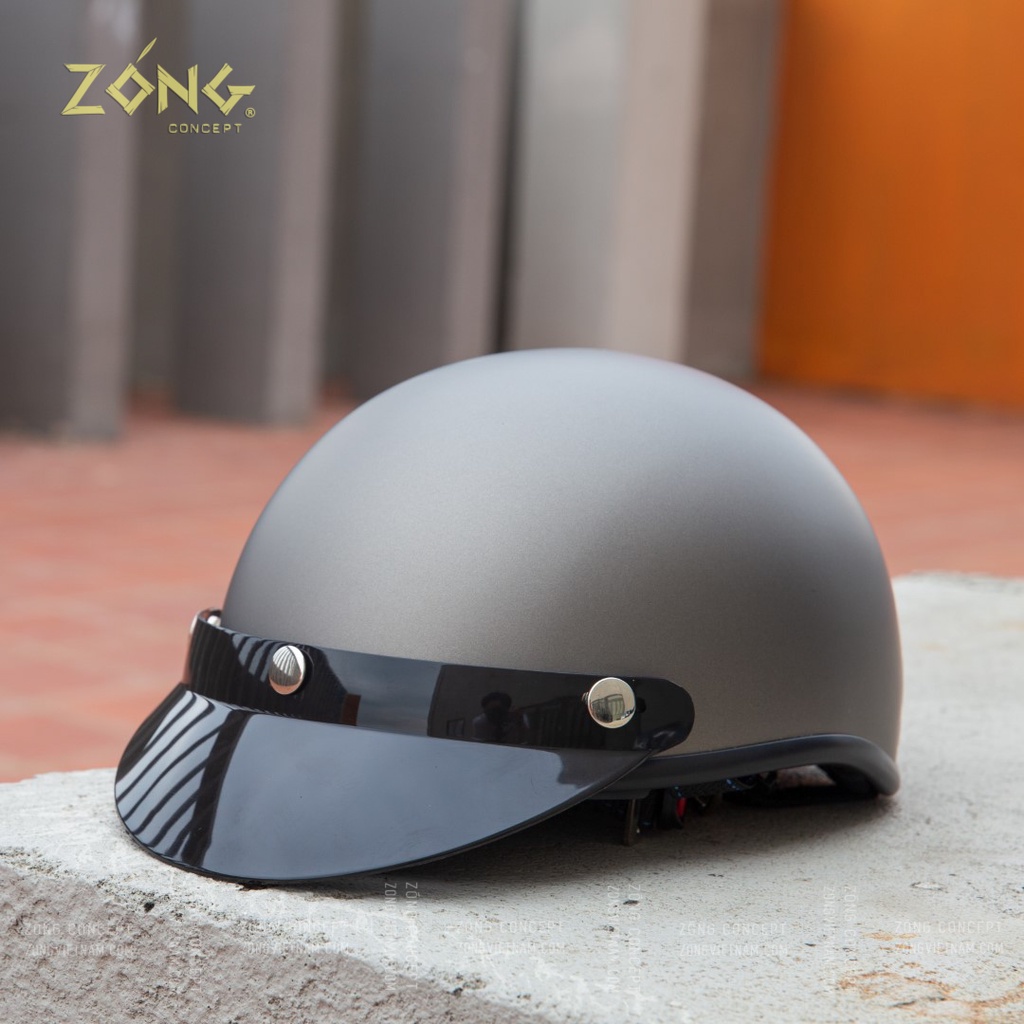 Mũ bảo hiểm nửa đầu cao cấp HRA – Màu trơn chưa kèm kính
