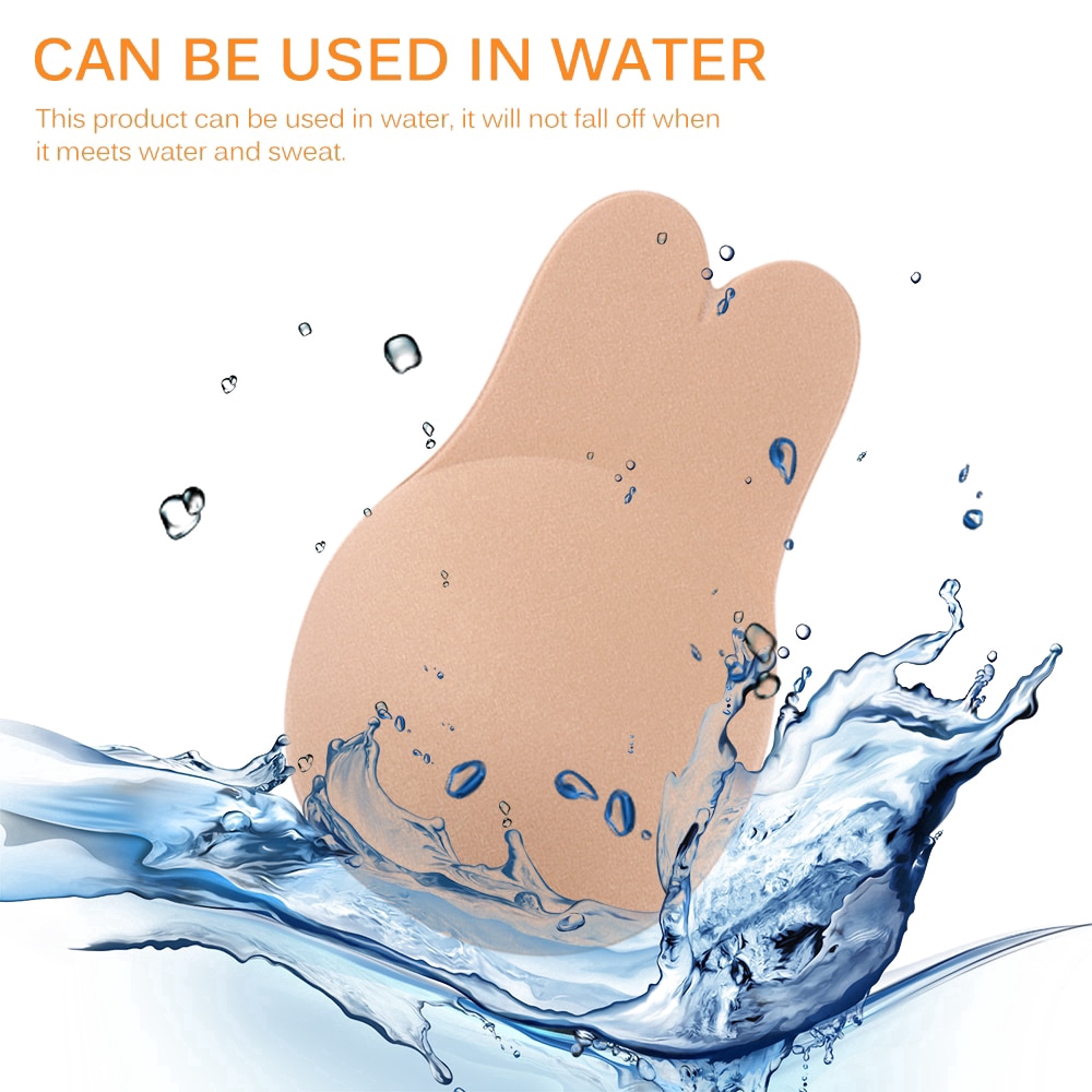 Cặp miếng dán núm ti áo ngực vô hình thiết kế tai thỏ ba chiều