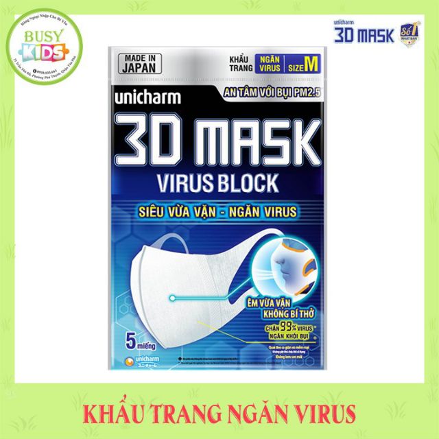 Khẩu trang 3D Unicharm Nhật Bản