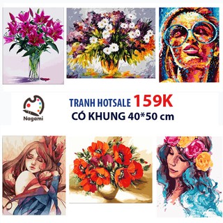 159k - HOT SALE Tranh tô màu theo số DIY có khung (40*50cm)