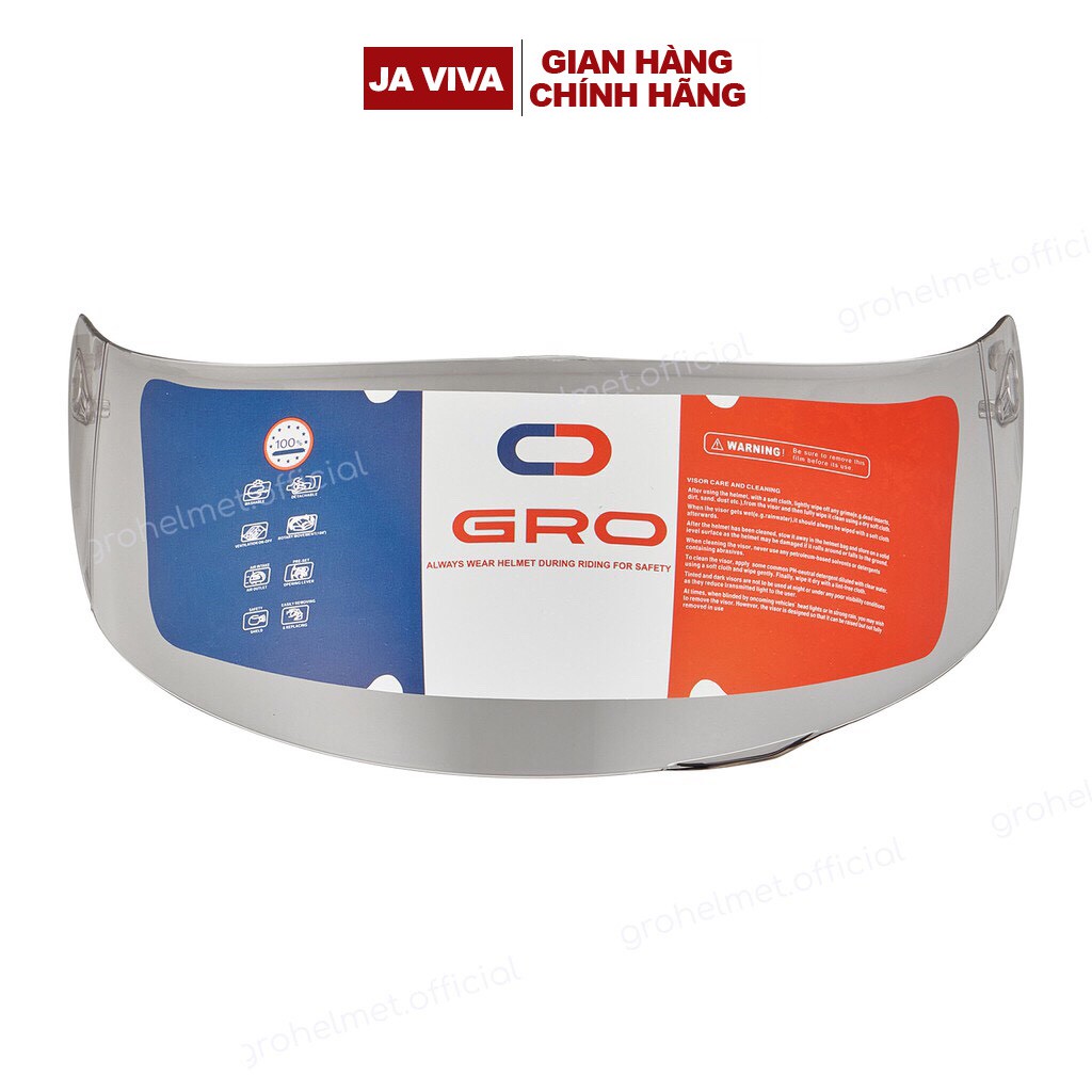 Kính gắn mũ bảo hiểm thay thế GRO cho các dòng mũ fullface, mũ lật hàm GXT, ST20 GRO