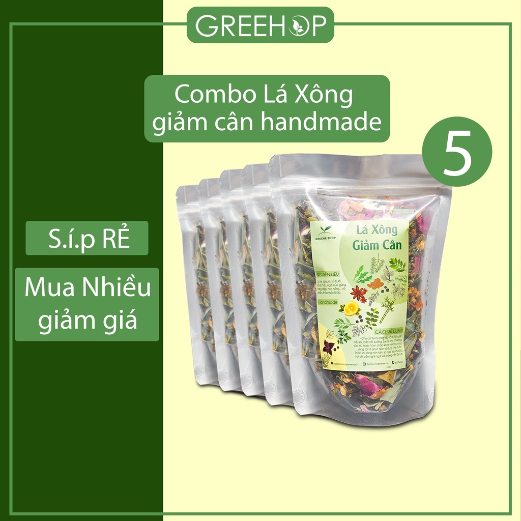 Combo lá xông thảo mộc giảm cân toàn thân, detox cơ thể