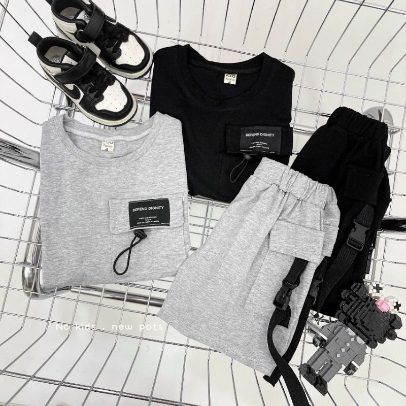 Set Bộ Cộc Tay Cool Ngầu Chất Cotton Da Cá Siêu Mềm Mát Cực Chất Cho Bé Trai, Bé Gái_Umeekids