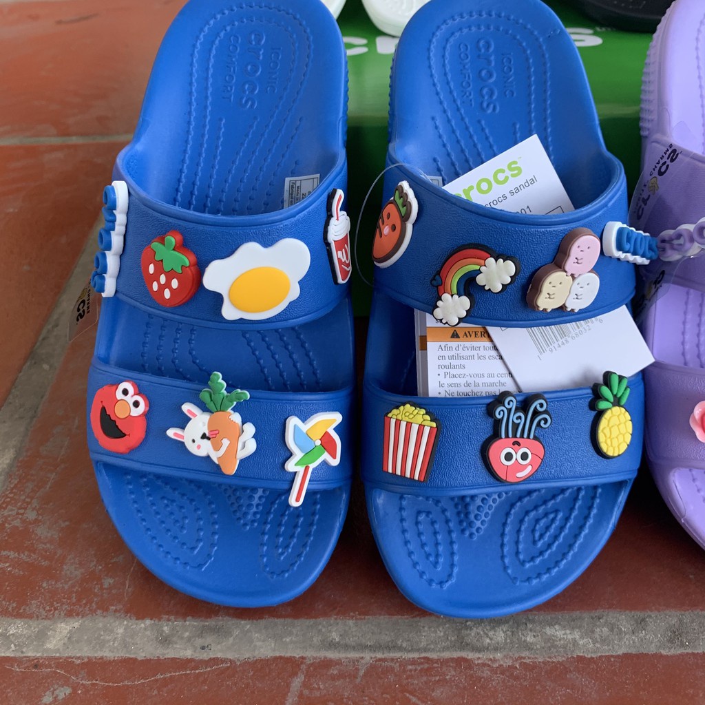 [TẶNG STICKER] DÉP CROCS HAI QUAI ĐÚC NGUYÊN KHỐI - DÒNG CROCS MỚI ĐI SIÊU NHẸ VÀ ÊM CHÂN