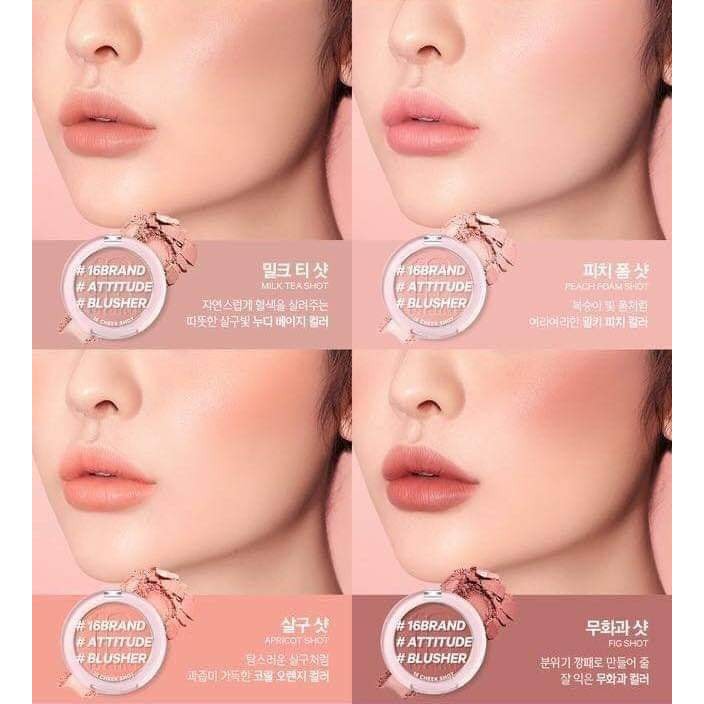 MÁ HỒNG 16BRAND CHEEK SHOT BLUSHER SIXTEEN BRAND CHÍNH HÃNG - 4005