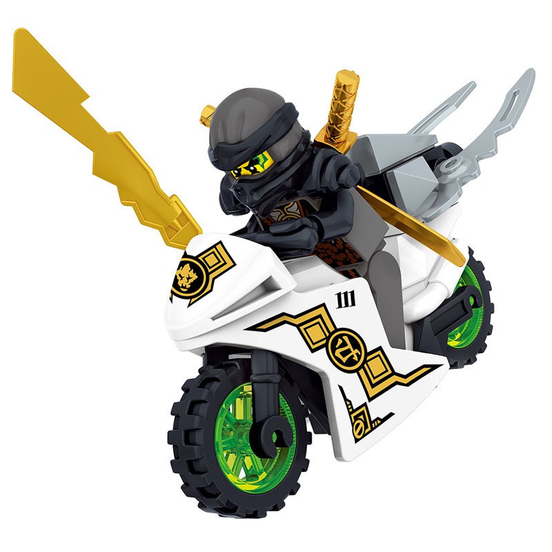 Set 8  Đồ Chơi Lego Xe Máy Ninjago Phantom Ninja Mini Làm Quà Tặng Sinh Nhật Cho Trẻ Em