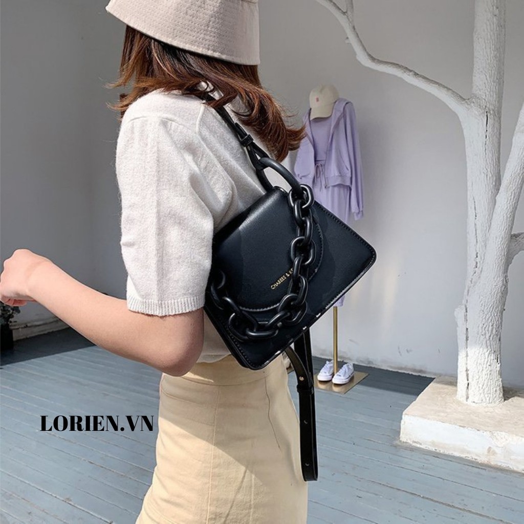 Túi xách nữ đẹp hàng quảng châu LORIEN -  TÚI ĐEO CHÉO PHONG CÁCH HÀN QUỐC MẪU HÓT quai xích thiết kế thời trang | BigBuy360 - bigbuy360.vn