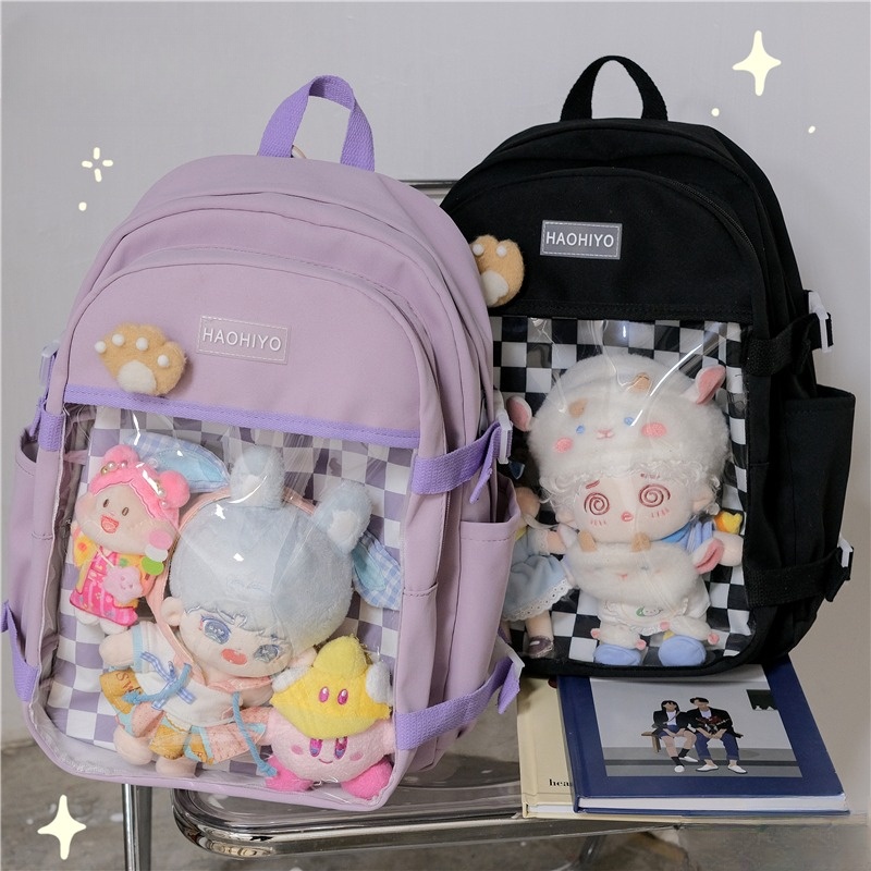 Balo đựng doll 10cm 15cm 20cm ulzzang - Balo, túi đeo chéo ulzzang đi học