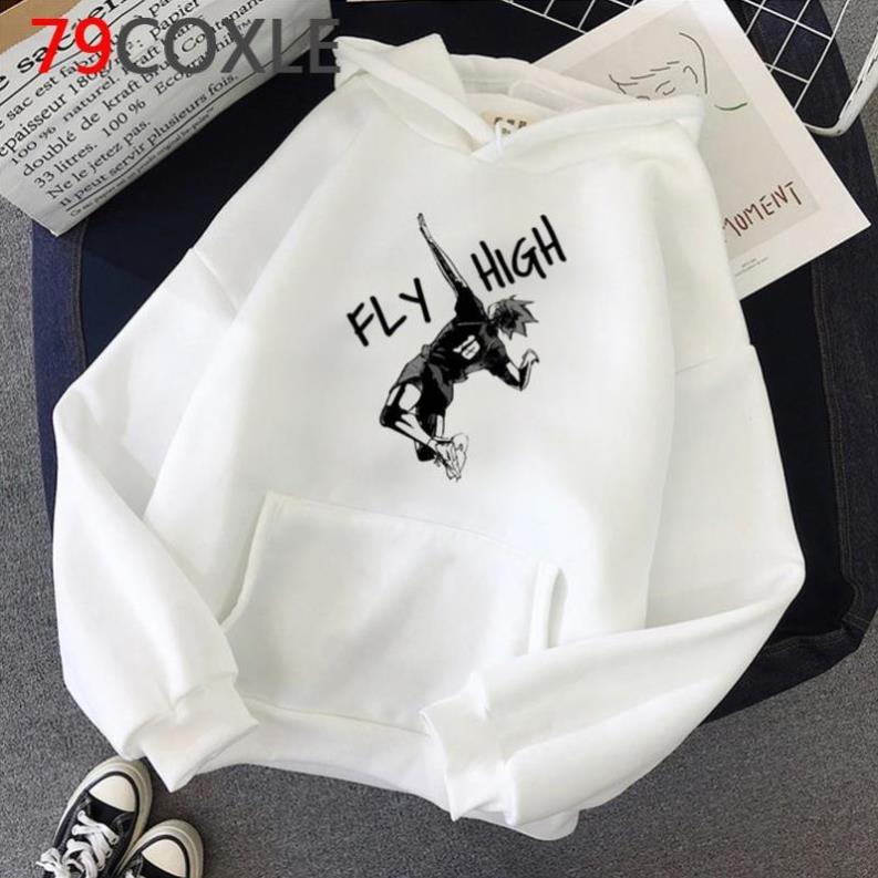GIÁ TỐT -  Mẫu áo Hoodie Hoạt Hình Haikyuu màu trắng nỉ dày dặn  / đủ size trẻ em