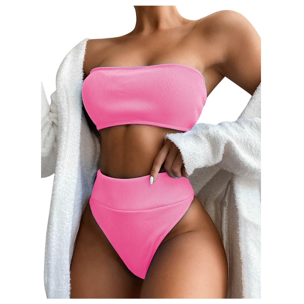 Bộ đồ bơi hai mảnh có đệm nâng ngực màu trơn gợi cảm dành cho bạn nữ | BigBuy360 - bigbuy360.vn