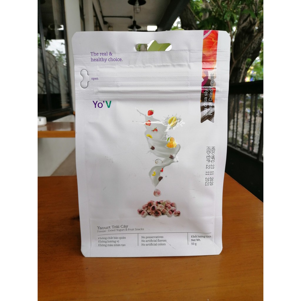 Combo 3 Sữa Chua Sấy Đông Khô Yo'V Vinamit Trái Cây Thập Cẩm Gói 50g
