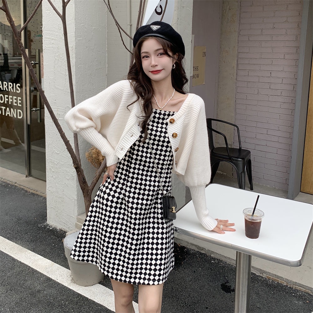 Áo khoác cardigan dệt kim tay phồng dài phong cách Hàn Quốc ngọt ngào