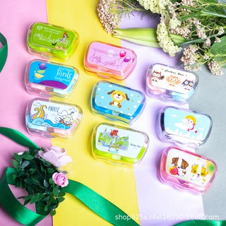 Khay đựng lens trong in hình gấu dễ thương kèm dụng cụ đeo tiện lợi nhỏ gọn youngcityshop 30.000