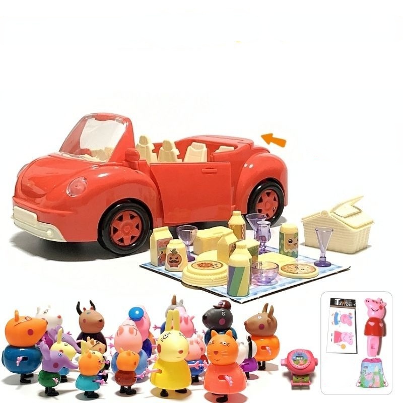 Peppa Pig Bộ Đồ Chơi Mô Hình Xe Trượt Vui Nhộn Cho Bé
