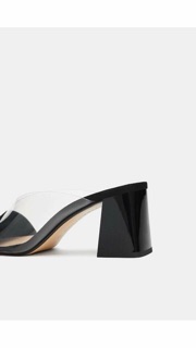 Guốc da lộn phối viền trong slingback