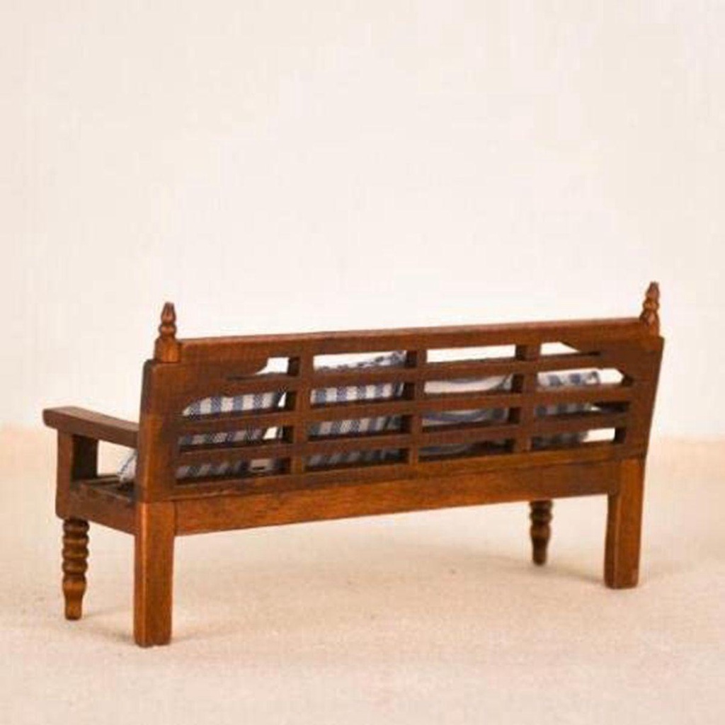 YIYU Mô Hình Ghế Gỗ Mini Tỉ Lệ 1 / 12 Kèm 4 Đệm Ngồi Nhỏ Tỉ Lệ 1: 12