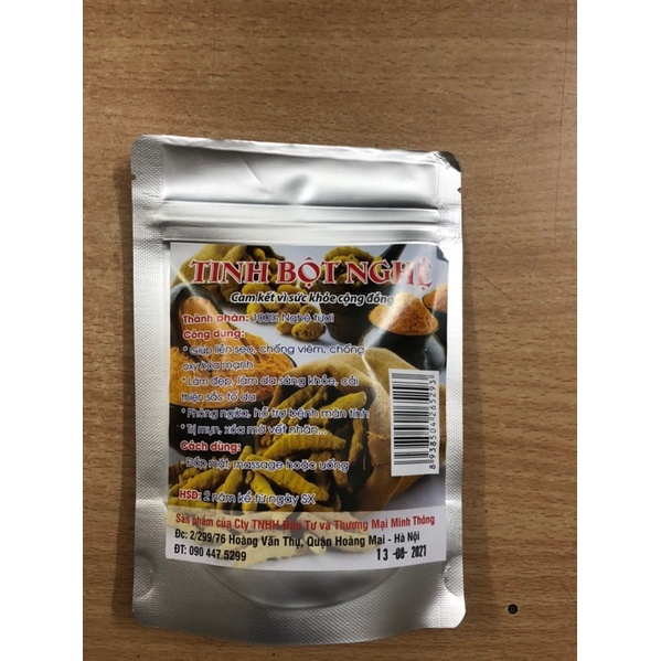 bột đắp mặt lạ tinh bột nghệ 100g