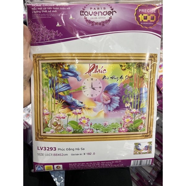 tranh thêu chữ thập phúc đẳng hà sa lv3293 (88x62)