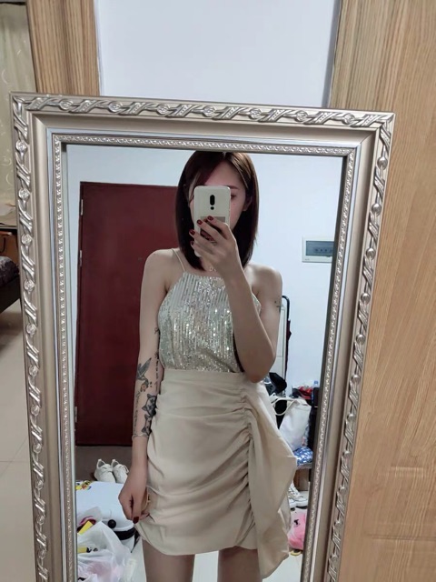 BLING BLING Set váy nhũ kim sa