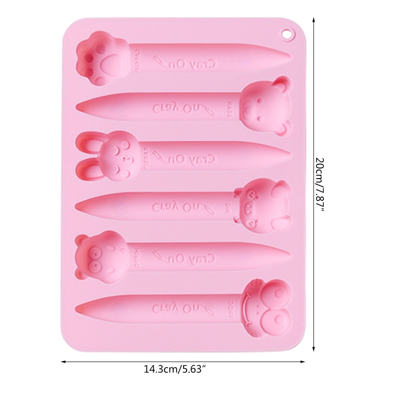 Khuôn Silicon Hình Động Vật Hoạt Hình Đáng Yêu Làm Kẹp Ngón Tay Cho Bé