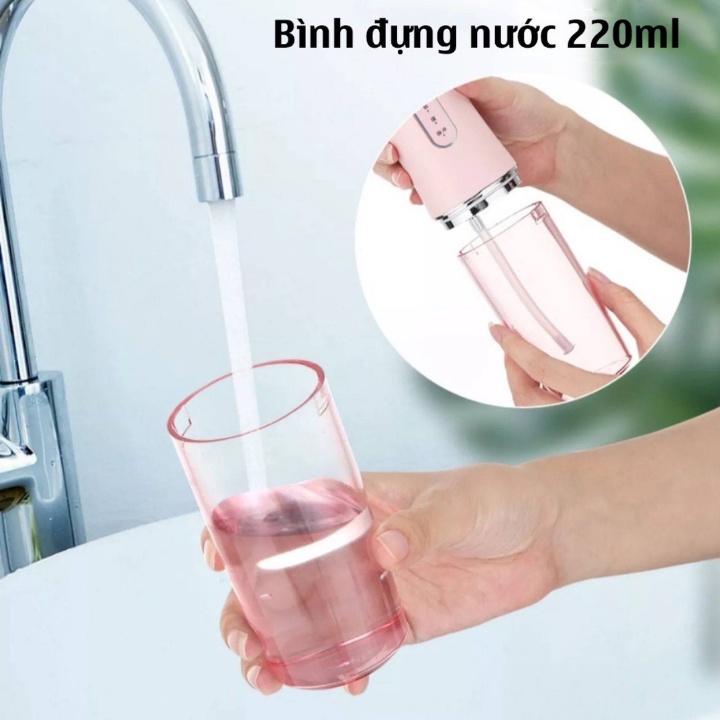 Tăm Nước Nha Khoa  FREESHIP  (TẶNG 4 ĐẦU VỆ SINH RĂNG) Tăm Nước Nha Khoa Oral Irrigator Cầm Tay Vệ Sinh Răng Miệng