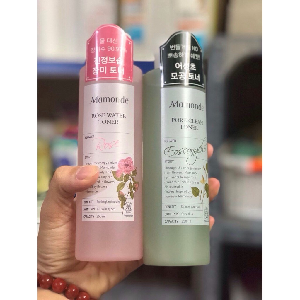 Nước Hoa Hồng Mamonde Rau diếp cá + hoa hồng