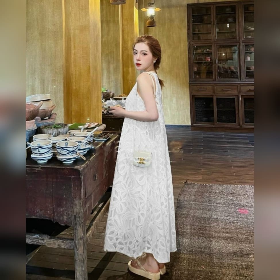 Đầm Bầu Váy Bầu Dự Tiệc Dáng Dài Mùa Hè Sang Chảnh Thiết Kế 2 Dây Đẹp Cao Cấp HD1609 Honey Mommy