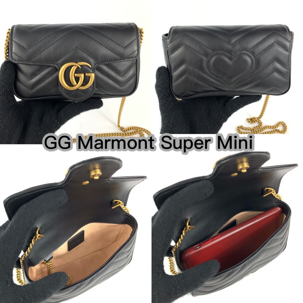 Giá thấp nhất trên Shopee, hàng thật 100%, Gucci GG marmont super mini, hàng nguyên bản 100%.