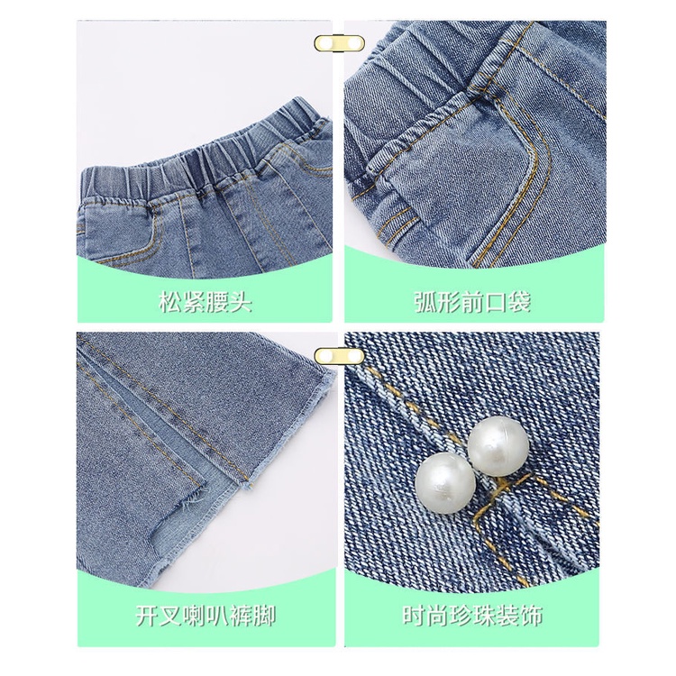 Quần cho bé gái quần dài cho bé gái quần dài bé gái size đại quần em bé quần ống rộng cho bé gá Quần Bé Gái