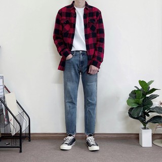 Áo sơ mi dạ Hangten cotton 100% hàng xuất xịn