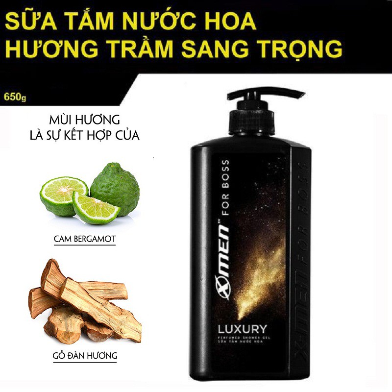 Sữa tắm nước hoa X-men For Boss Luxury 650g