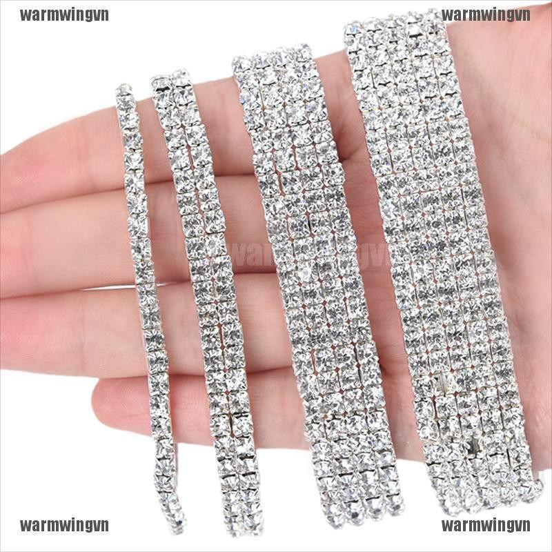 Multilayer Row Crystal Rhinestone Stretch Beach Anklet Chain Bracelet Jewelry ingvn | BigBuy360 - bigbuy360.vn